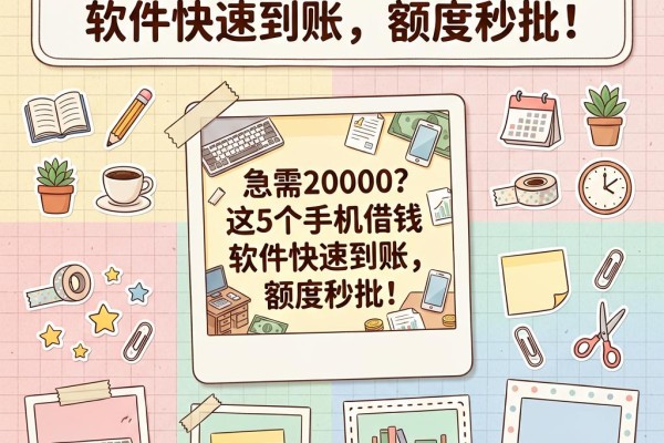 急需20000？这5个手机借钱软件快速到账，额度秒批！