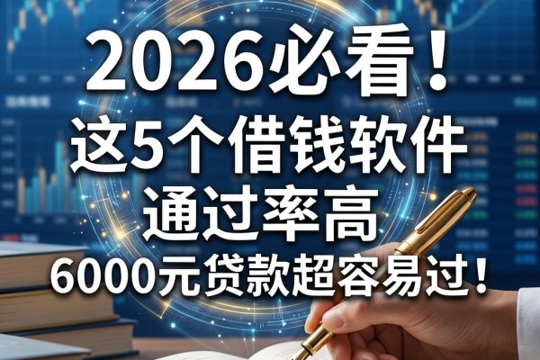 2026必看!这5个借钱软件通过率高,6000元贷款超容易过!