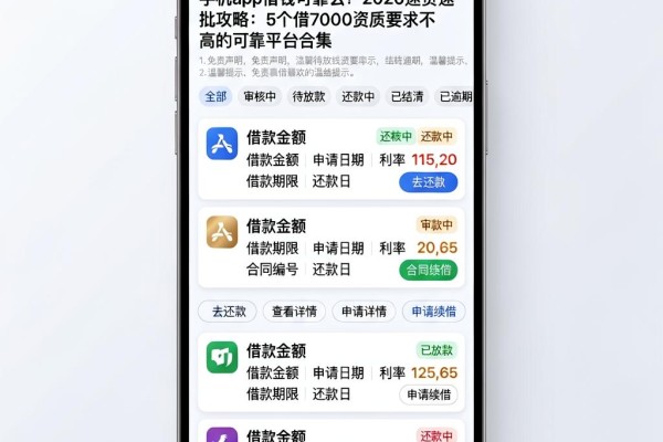 手机app借钱可靠么？2026速贷速批攻略：5个借7000资质要求不高的可靠平台合集
