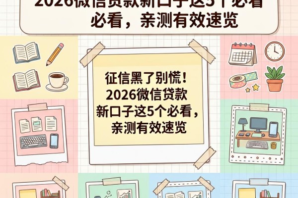 征信黑了别慌!2026微信贷款新口子这5个必看,亲测有效速览