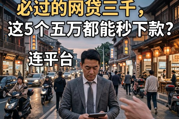 黑户三无白户必过的网贷三千,这5个平台连借五万都能秒下款