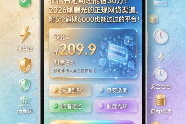 征信有逾期还能借30万？2026刚曝光的正规网贷渠道，附5个逾期6000也能过的平台