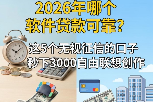 不看征信报告也能借！2026年哪个软件贷款可靠？这5个无视征信的口子秒下3000