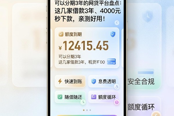 可以分期3年的网贷平台盘点:这几家借款3年、4000元秒下款,亲测好用