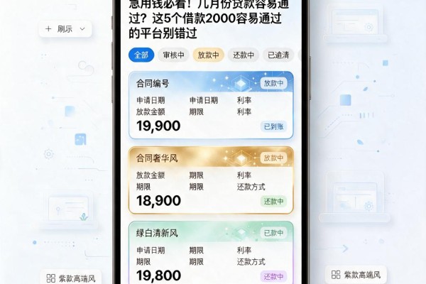 急用钱必看!几月份贷款容易通过?这5个借款2000容易通过的平台别错过