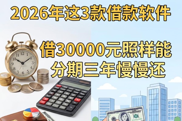 征信有逾期也别慌!2026年这3款借款软件,借30000元照样能分期三年慢慢还