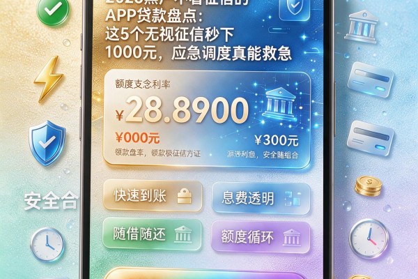 2026黑户不看征信的APP贷款盘点:这5个无视征信秒下1000元,应急调度真能救急