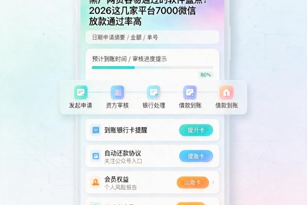 黑户网贷容易通过的软件盘点!2026这几家平台7000微信放款通过率高