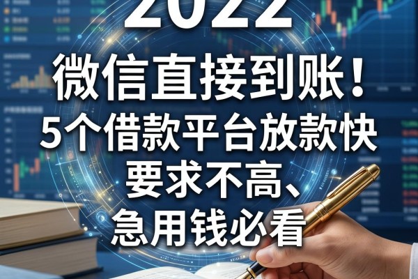 微信直接到账!这5个借款平台放款快、要求不高,急用钱必看