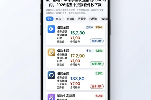 黑户必看!苹果手机快速借钱5000以内,2026这五个贷款软件秒下款