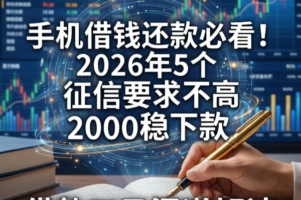 手机借钱分36期还款必看！2026年5个征信要求不高、2000稳下款的借款口子渠道解读