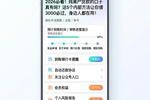 2026必看！纯黑户贷款的口子真有吗？这5个内部方法让你借3000必过，身边人都在用！