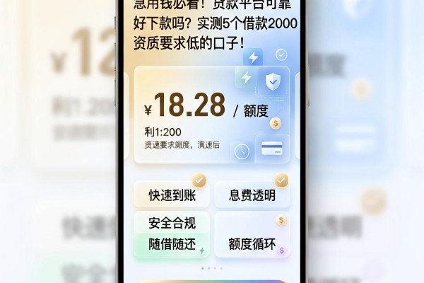 急用钱必看！贷款平台可靠好下款吗？实测5个借款2000资质要求低的口子