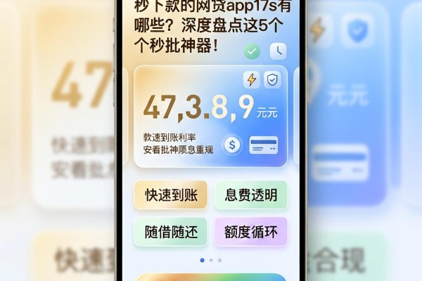 秒下款的网贷app17s有哪些?深度盘点这5个秒批神器!