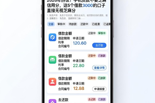 2026年热议！手机贷款不要芝麻信用分，这5个借款3000的口子直接无视芝麻分