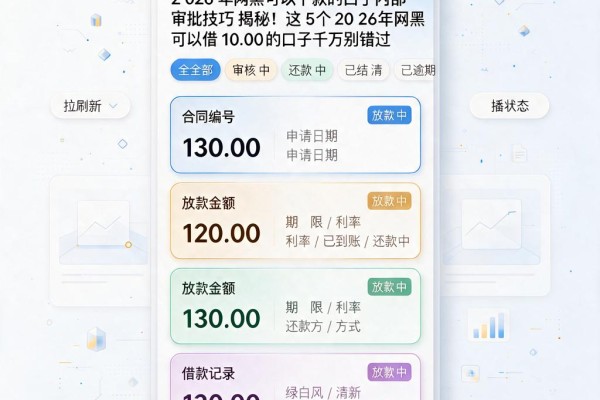 2026年网黑可以下款的口子内部审批技巧揭秘!这5个2026年网黑可以借1000的口子千万别错过