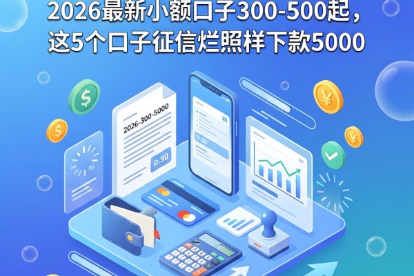 征信黑、征信不好、征信烂也能借!2026最新小额口子300-500起,这5个口子征信烂照样下款5000