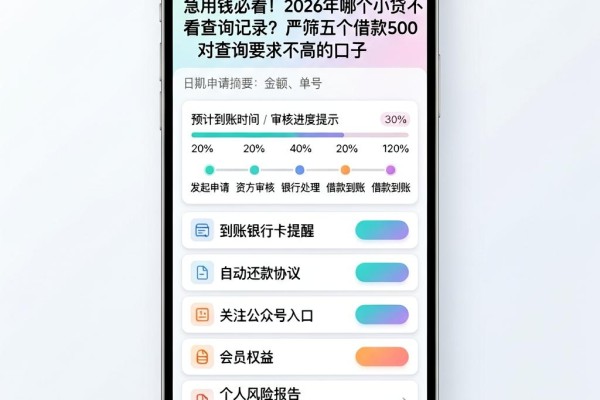 急用钱必看!2026年哪个小贷不看查询记录?严筛五个借款500对查询要求不高的口子
