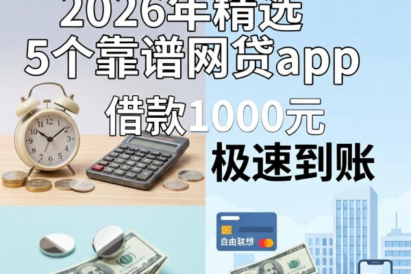 芝麻信用分高必看!2026年精选5个靠谱网贷app,借款1000元极速到账