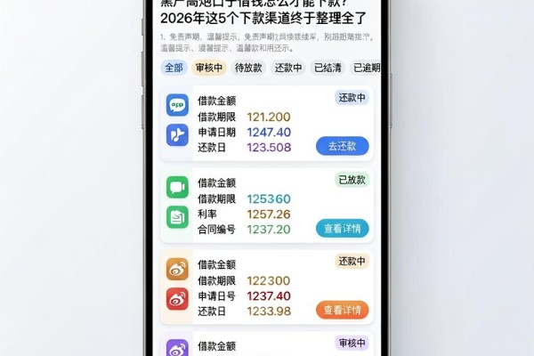 黑户高炮口子借钱怎么才能下款？2026年这5个下款渠道终于整理全了