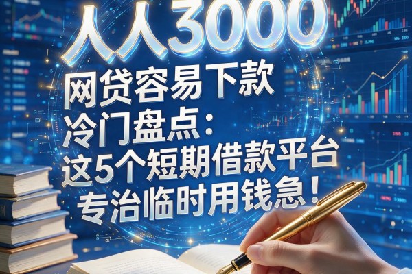 人人3000的网贷容易下款app冷门盘点：这5个短期借款平台专治临时用钱急！