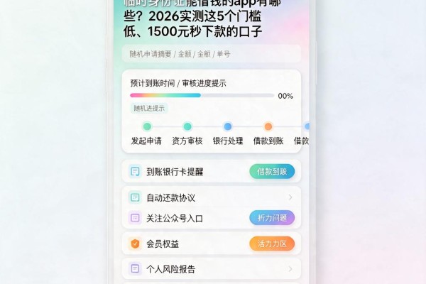 临时身份证能借钱的app有哪些?2026实测这5个门槛低、1500元秒下款的口子