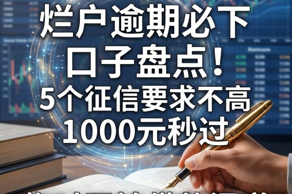 烂户逾期必下的口子盘点!5个征信要求不高、1000元秒过的临时周转借款渠道