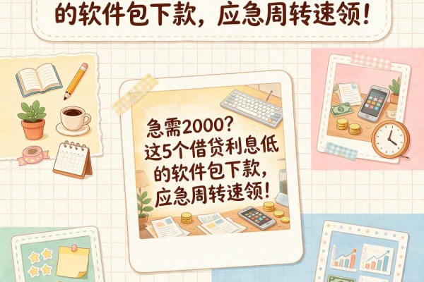 急需2000?这5个借贷利息低的软件包下款,应急周转速领!