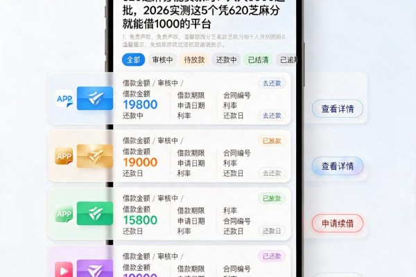 620芝麻分能贷款吗?人人5000起批,2026实测这5个凭620芝麻分就能借1000的平台