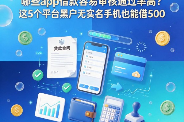 2026年急用钱必看!哪些app借款容易审核通过率高?这5个平台黑户无实名手机也能借500