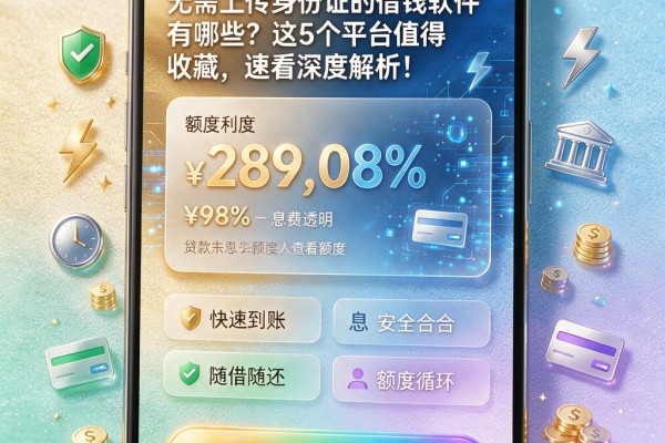 无需上传身份证的借钱软件有哪些?这5个平台值得收藏,速看深度解析!