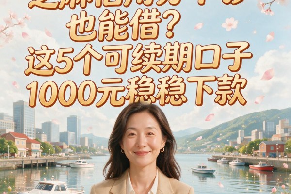 芝麻信用分不够也能借?这5个可续期口子1000元稳稳下款