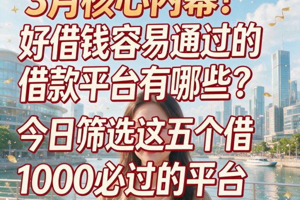 3月核心内幕!好借钱容易通过的借款平台有哪些?今日筛选这五个借1000必过的平台