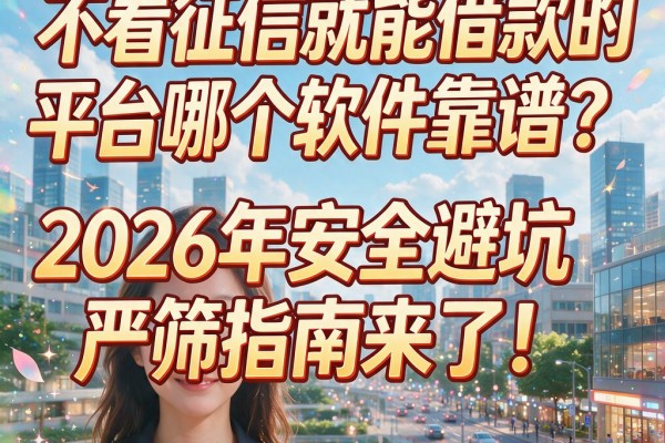 不看征信就能借款的平台哪个软件靠谱?2026年安全避坑严筛指南来了!