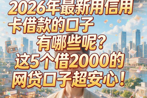 2026年最新用信用卡借款的口子有哪些呢?这5个借2000的网贷口子超安心!
