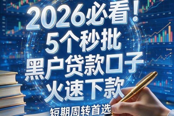 2026必看！5个秒批的黑户贷款口子火速下款，短期周转首选