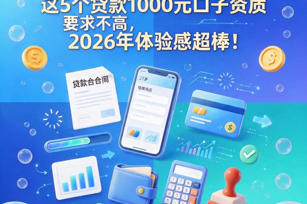 21岁借钱平台推荐!这5个贷款1000元口子资质要求不高,2026年体验感超棒