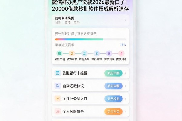 微信群办黑户贷款2026最新口子!20000借款秒批软件权威解析速存