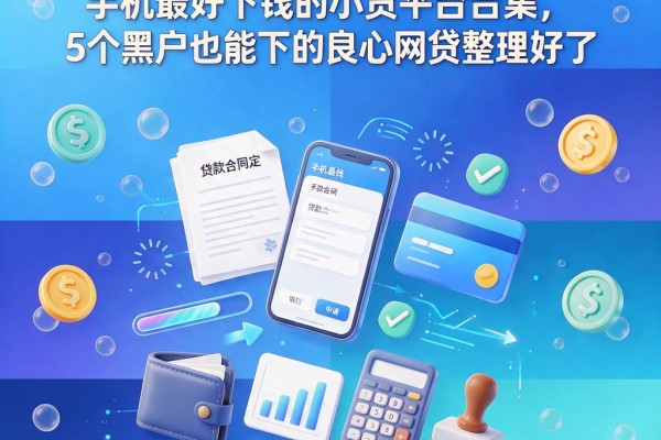 2026年必看!手机最好下钱的小贷平台合集,5个黑户也能下的良心网贷整理好了