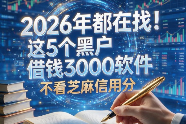 2026年都在找!这5个黑户借钱3000软件,不看芝麻信用分,短期小贷秒下款