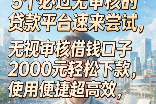 5个必过无审核的贷款平台速来尝试,无视审核借钱口子2000元轻松下款,使用便捷超高效