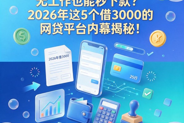 征信黑、征信烂、无工作也能秒下款？2026年这5个借3000的网贷平台内幕揭秘！