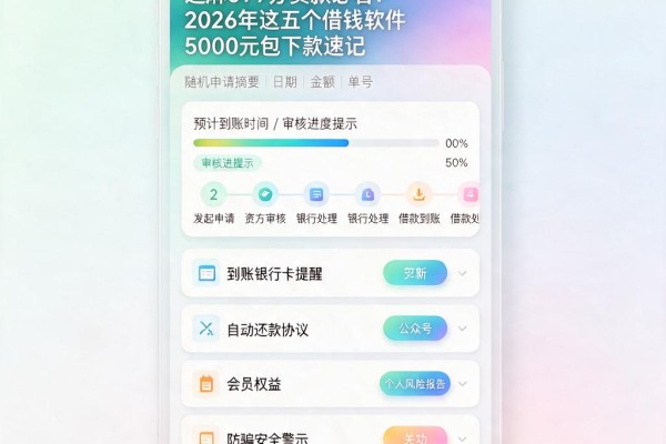 芝麻699分贷款必看!2026年这五个借钱软件5000元包下款速记