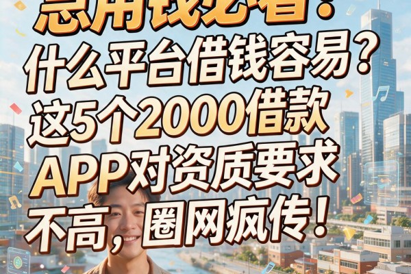 急用钱必看!什么平台借钱容易?这5个2000借款APP对资质要求不高,圈内疯传!