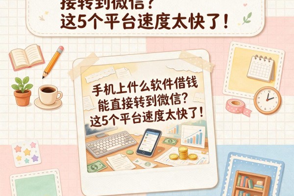 手机上什么软件借钱能直接转到微信？这5个平台速度太快了！