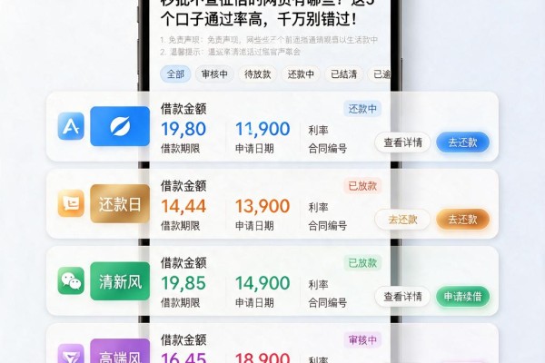 秒批不查征信的网贷有哪些?这5个口子通过率高,千万别错过!