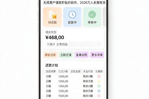 黑户也能下款的网贷软件实测来了!这5个无视黑户借款秒批的软件,2026万人亲测有效