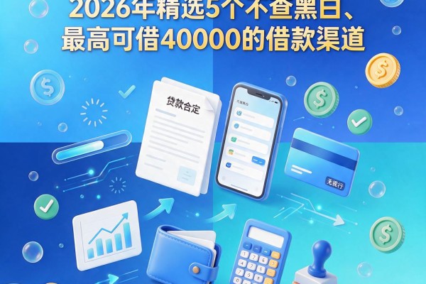 无视黑白2026口子重磅评测!2026年精选5个不查黑白、最高可借40000的借款渠道