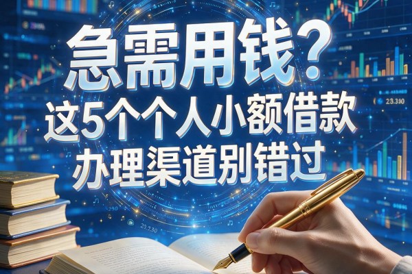 急需用钱?这5个个人小额借款办理渠道别错过,2000元快速到账软件推荐!