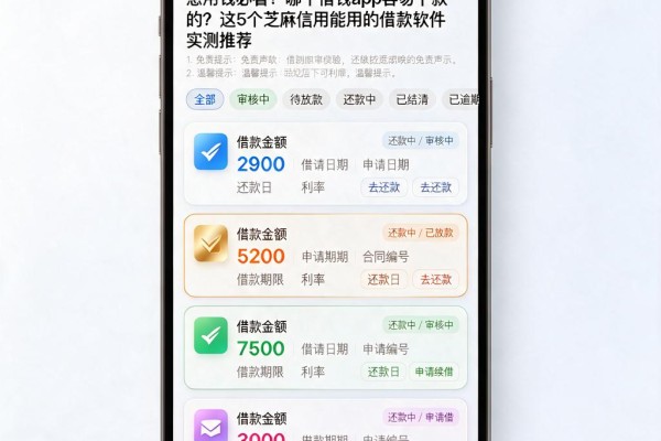 急用钱必看！哪个借钱app容易下款的？这5个芝麻信用能用的借款软件实测推荐
